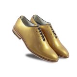 golden leather shoes