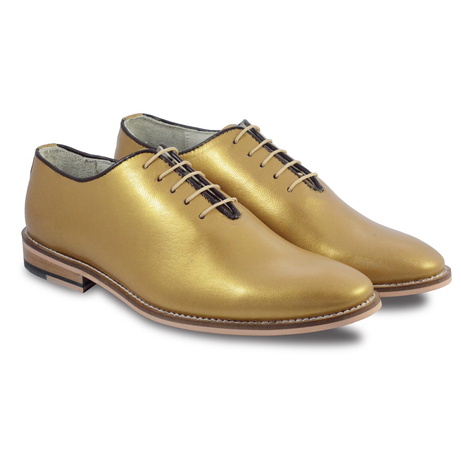 GOLDEN ITALIAN LEATHER PARTY DERBY SHOES Article-HU201B | Agra Shoe Mart