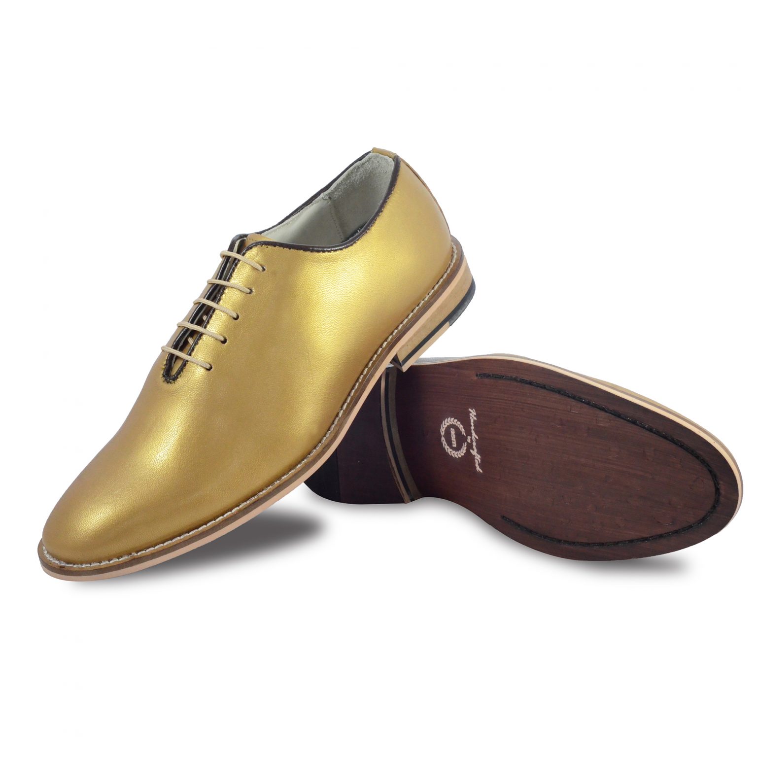 GOLDEN ITALIAN LEATHER PARTY DERBY SHOES Article-HU201B | Agra Shoe Mart