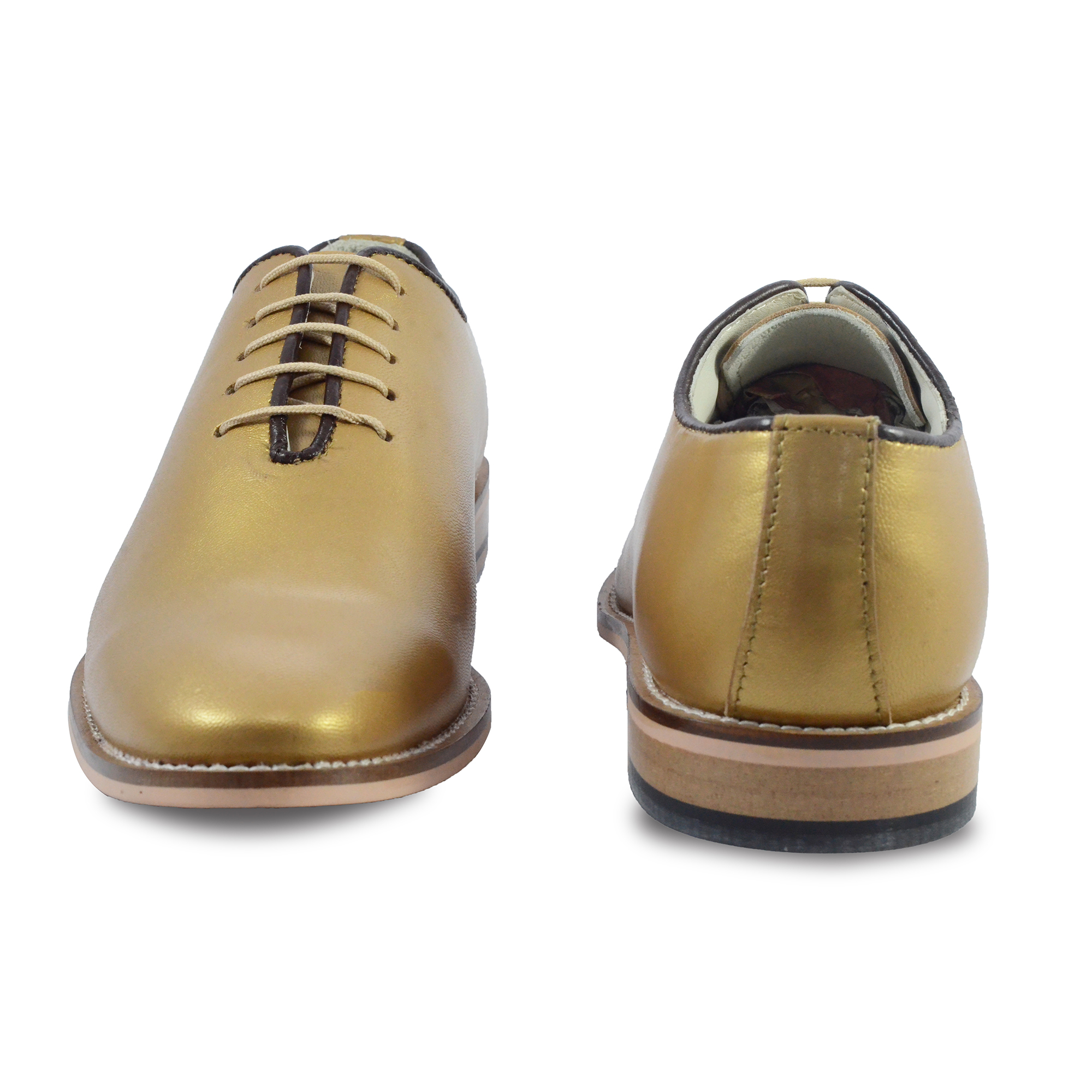 GOLDEN ITALIAN LEATHER PARTY DERBY SHOES Article-HU201B | Agra Shoe Mart