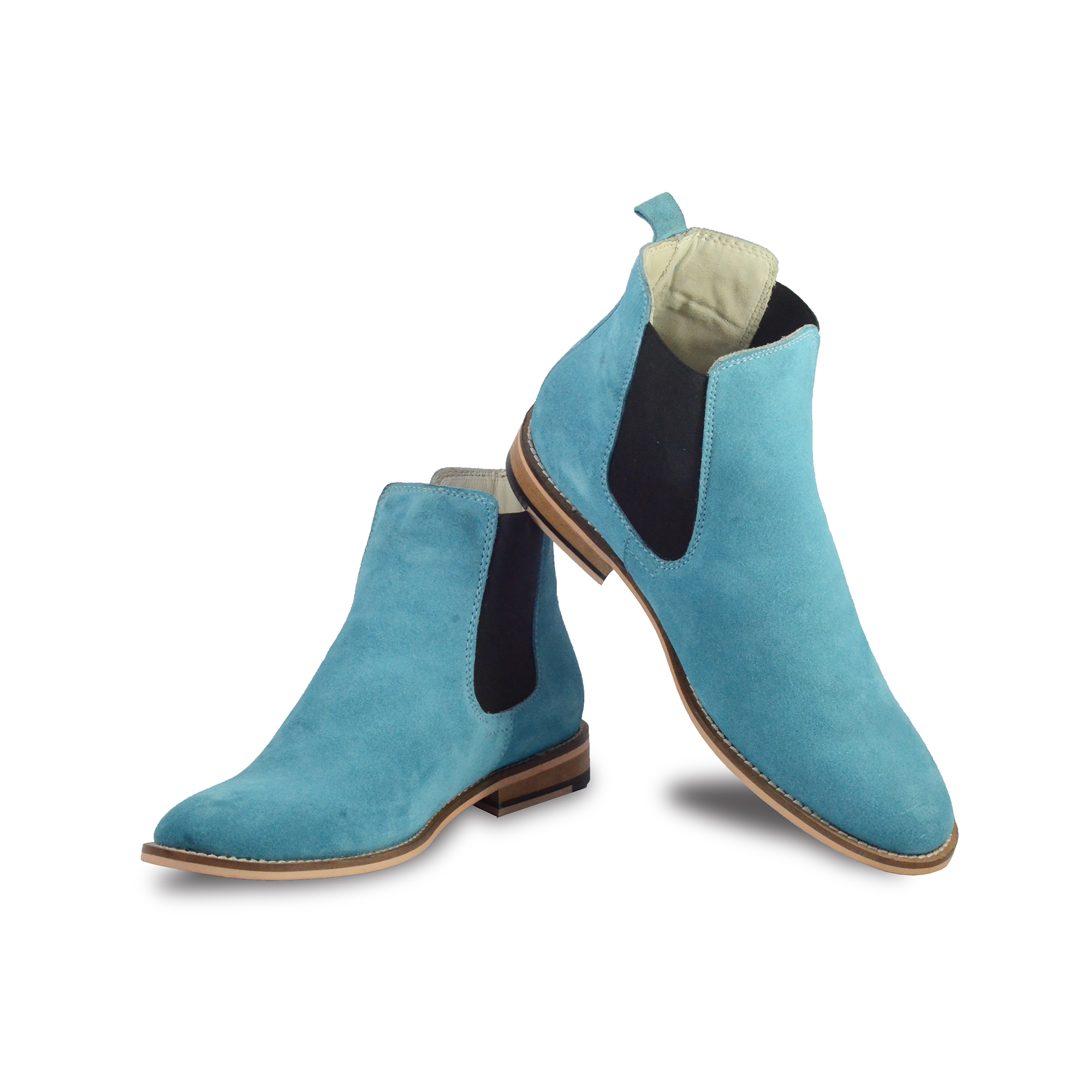 bille sygdom miste dig selv Chelsea Boots - Buy 6 inches Pure Turquoise Suede Leather Chelsea Boots  online at Factory Prices. | Agra Shoe Mart
