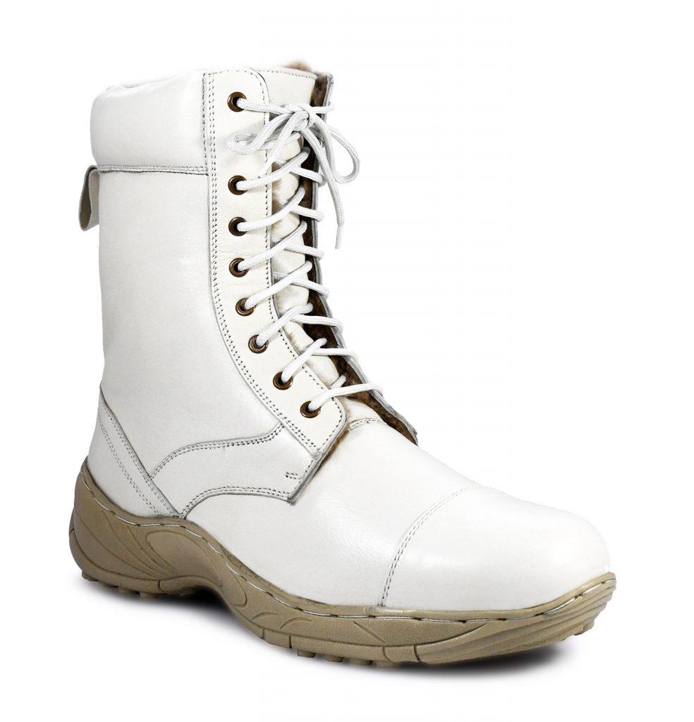 Long white best sale leather boots