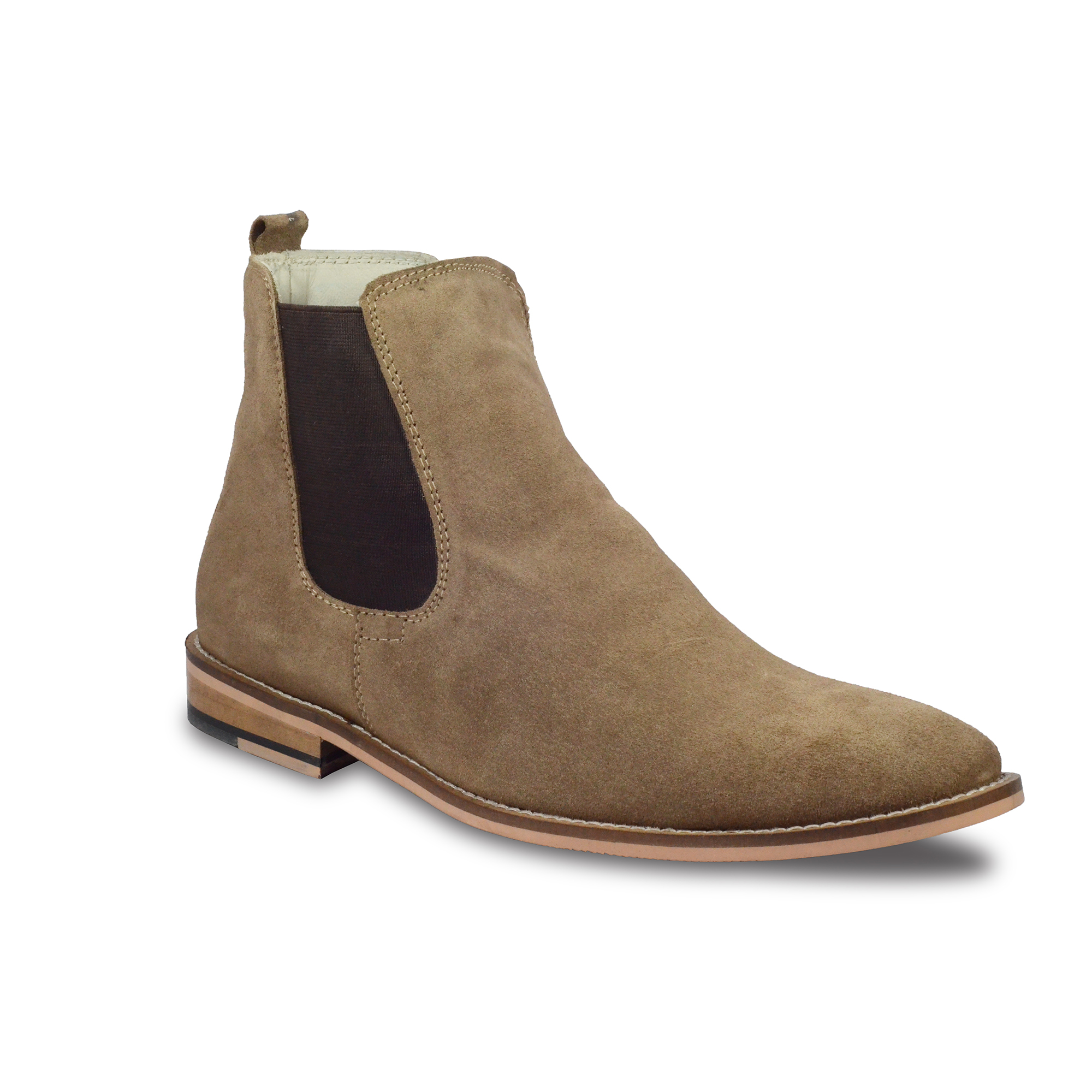 camel color chelsea boots