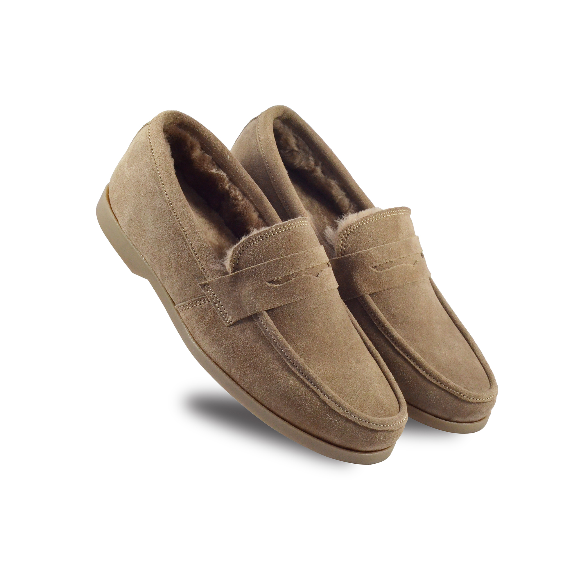 camel colored loafers