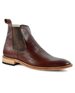 croco leather Chelsea boot