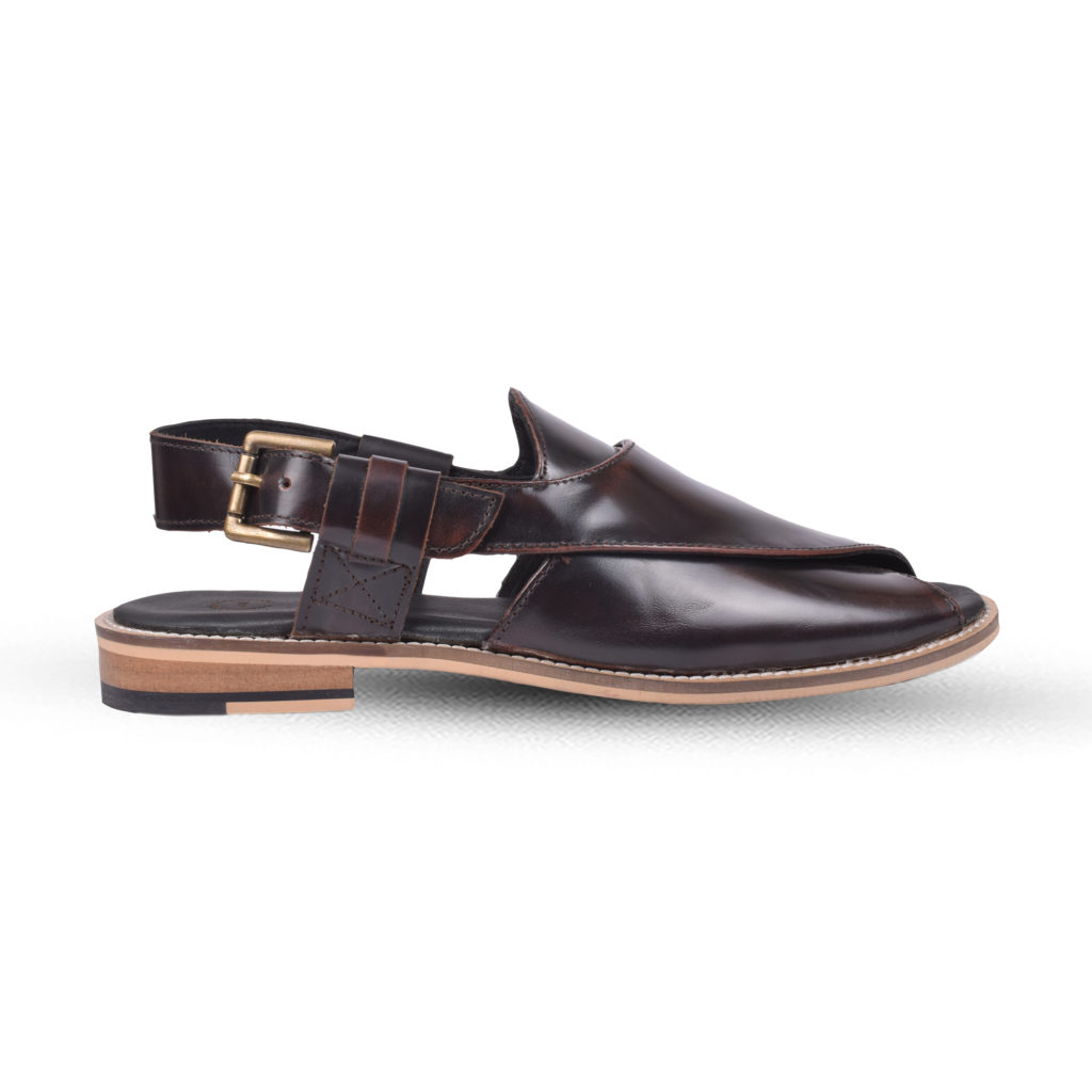 PRAVI Leather Peshawari Sandals For Men (118-BLK-6) : Amazon.in: Fashion