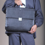 Portfolio Bag : Black Leather