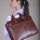 Laptop Bag : Brown Leather