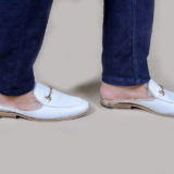 Mules - The Best Comfortable White Leather Mules with Memory Foam Footpad.