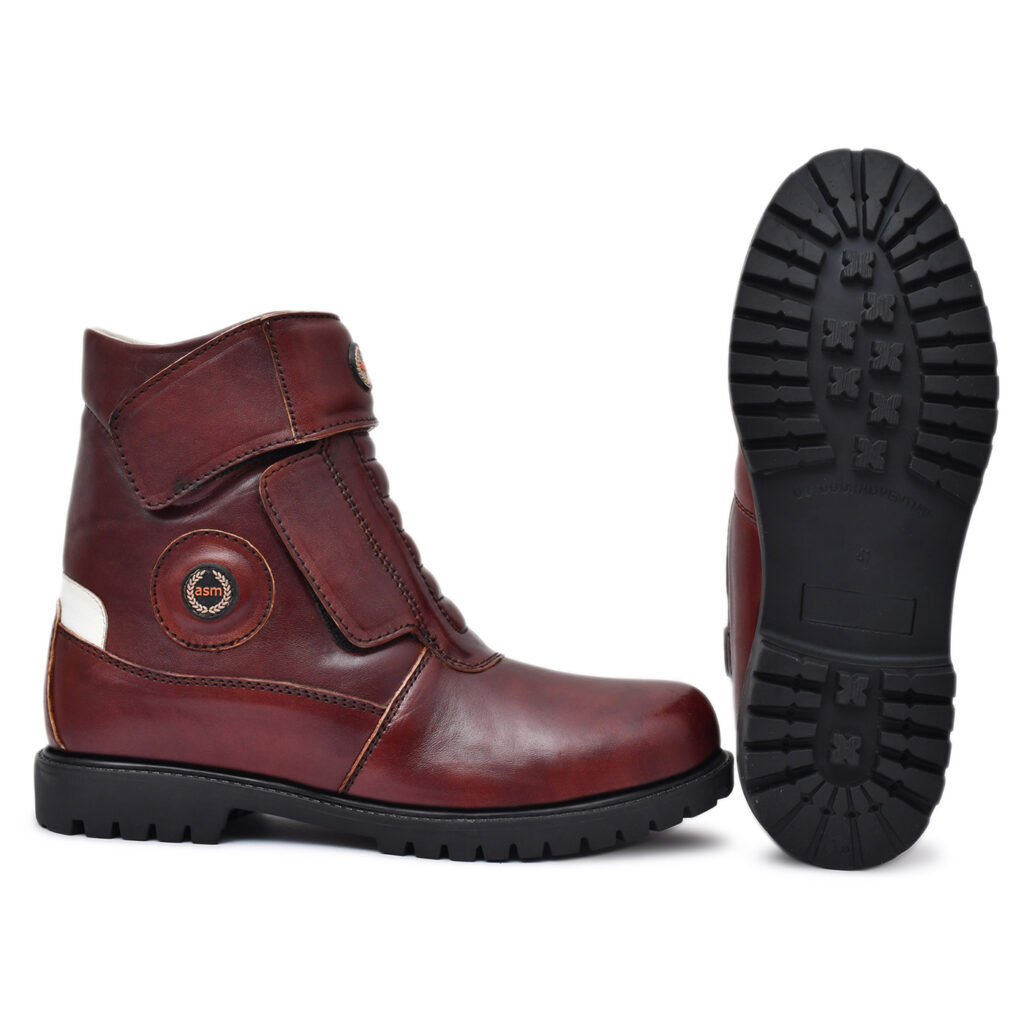 Biker Boots with Steel Toe. Sizes UK India 5 to 12 Available. Article 702ME Brown