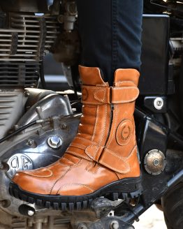 Biker Boots : Pure tan leather boots by ASM
