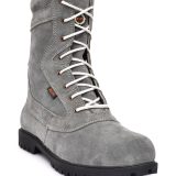 Biker Boots : Pure Grey Suede leather boots by ASM