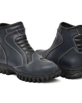 Biker Boots : Pure blue leather boots by ASM