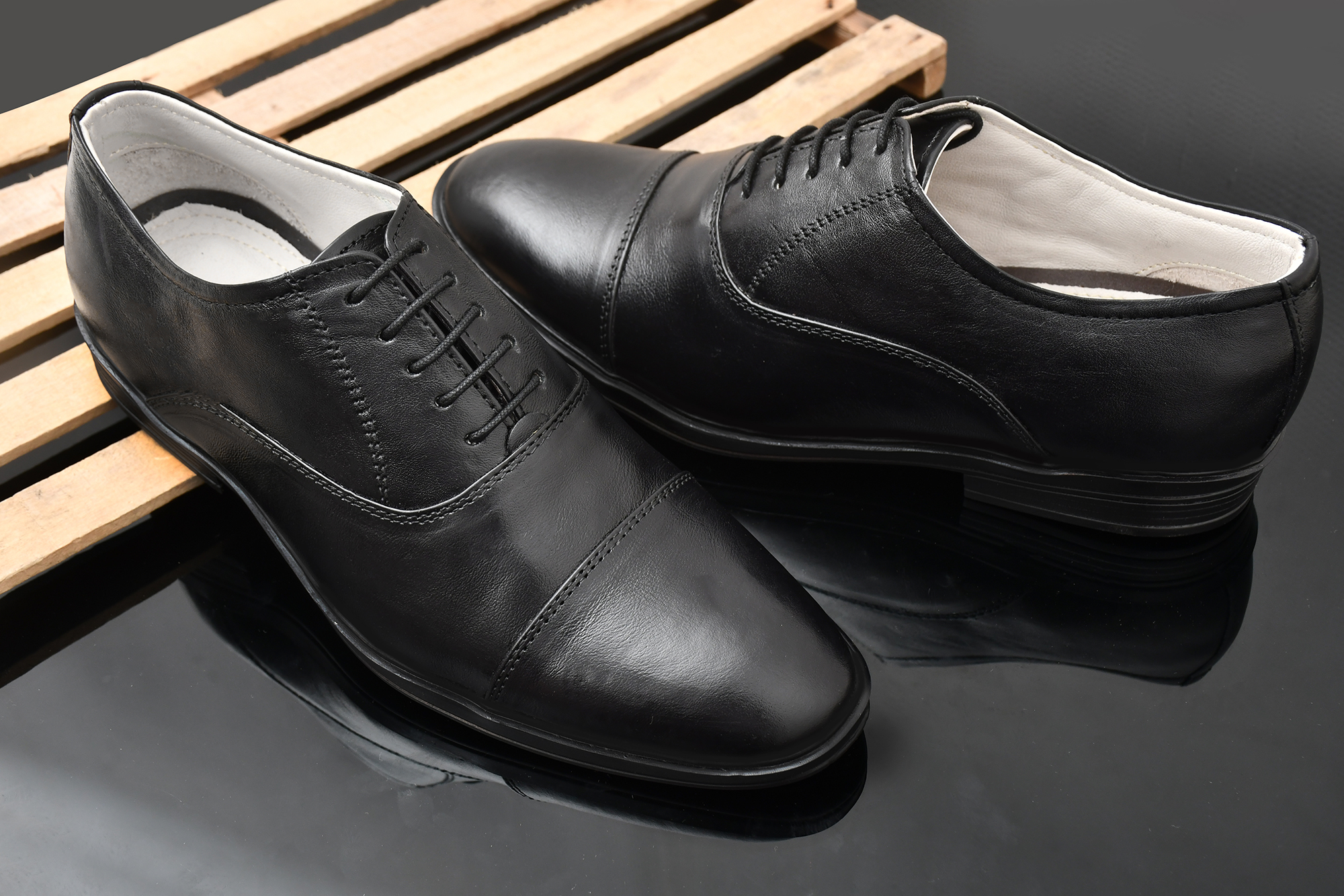 Pure Leather Oxford shoes by asm.