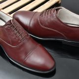 Pure Wine Leather Oxford shoes by asm.