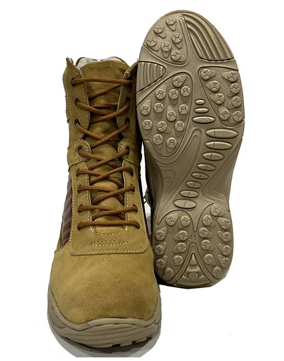 Air Force boot with side zip