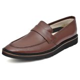 Pure Wine Leather Penny Loafers