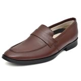 Pure Leather Wine Penny Loafers