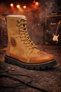 Biker Boots : Urban Rugged Tan leather boots for bikers with handmade EVA Sole.