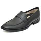 asm Pure Leather Black Penny Loafers