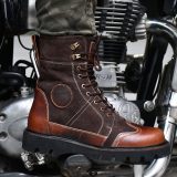 Biker Boots : Urban Rugged Brown & Suede leather boots for bikers with EVA Sole. Article :702E-Brown