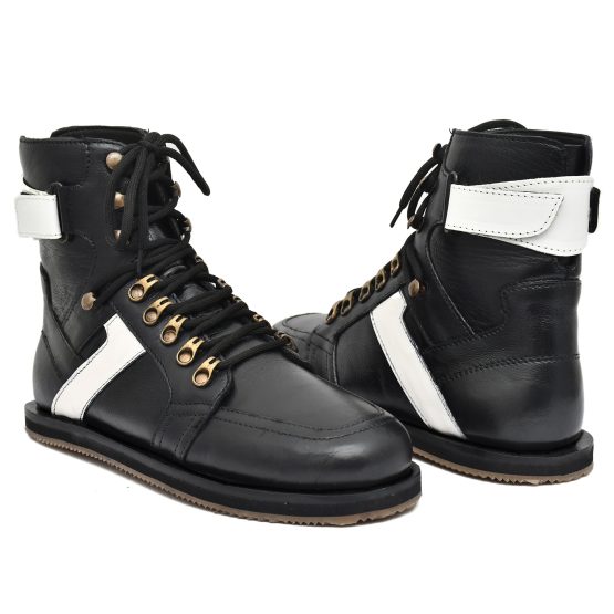 Biker Boots : Urban Boots for Bikers with heavy duty Rubber Sole by ASM. Article : Biker01-BW