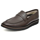 Pure Brown Leather Penny Loafers