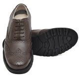 ASM Safety Formal Brown leather Brogue Shoes: