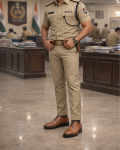 Police Safety Shoes : Men Genuine leather Oxford Shoes for Police with Steel Toe & Memory foam footpad by asm. Article : S110-PoliceTan