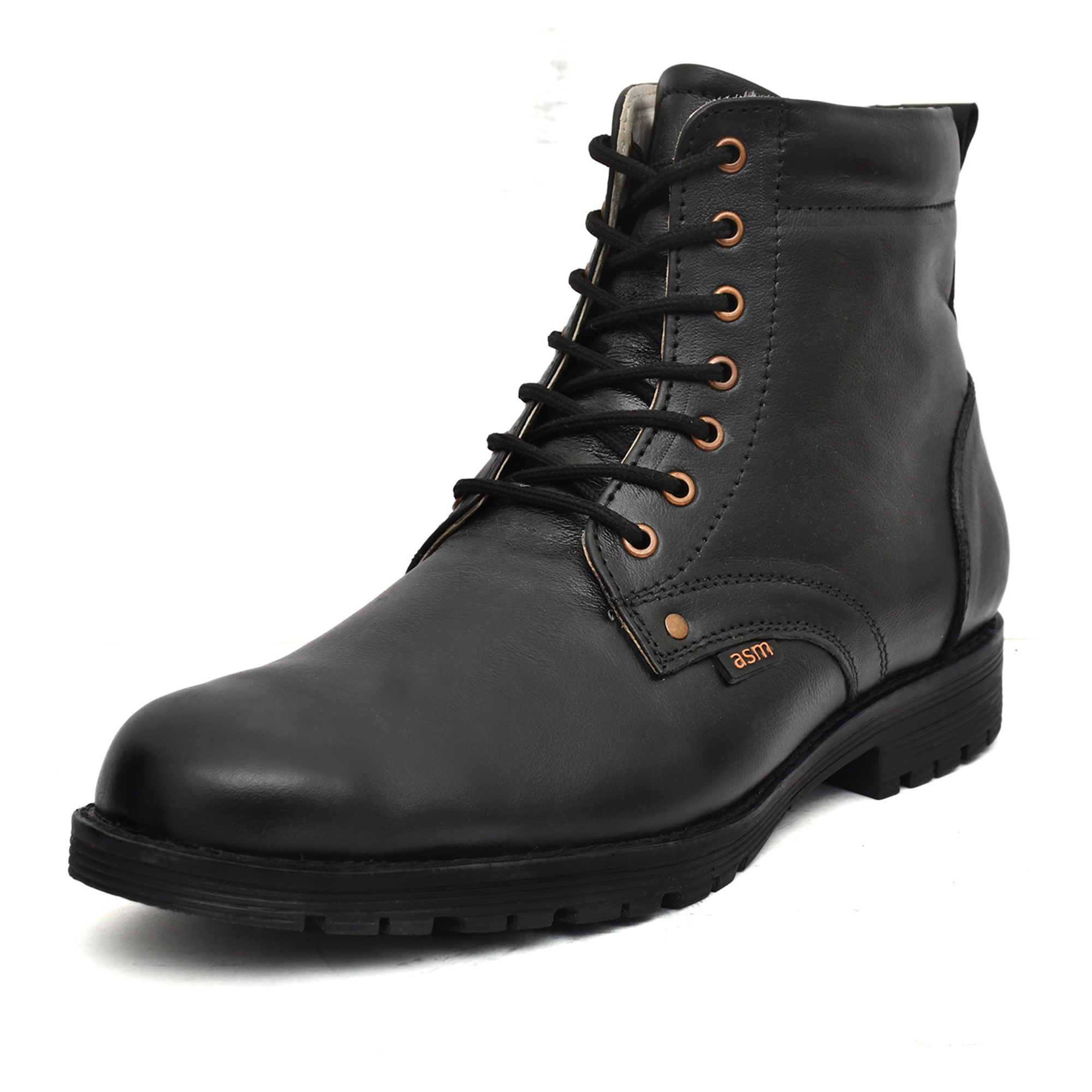 Safety Shoes: Buy Industrial Safety formal Black Leather Side zip Derby Boot. Article: S610C-Black - Image 7