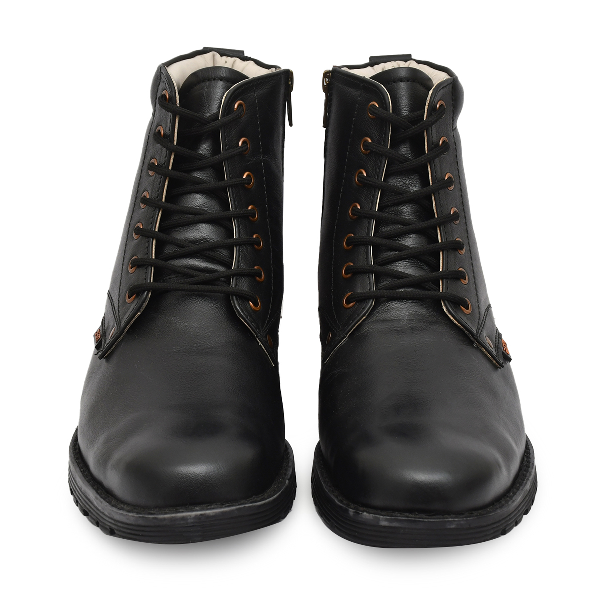 Safety Shoes: Buy Industrial Safety formal Black Leather Side zip Derby Boot. Article: S610C-Black - Image 5