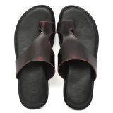 Tan Leather Slippers for Men with Memory foam footpad by asm.