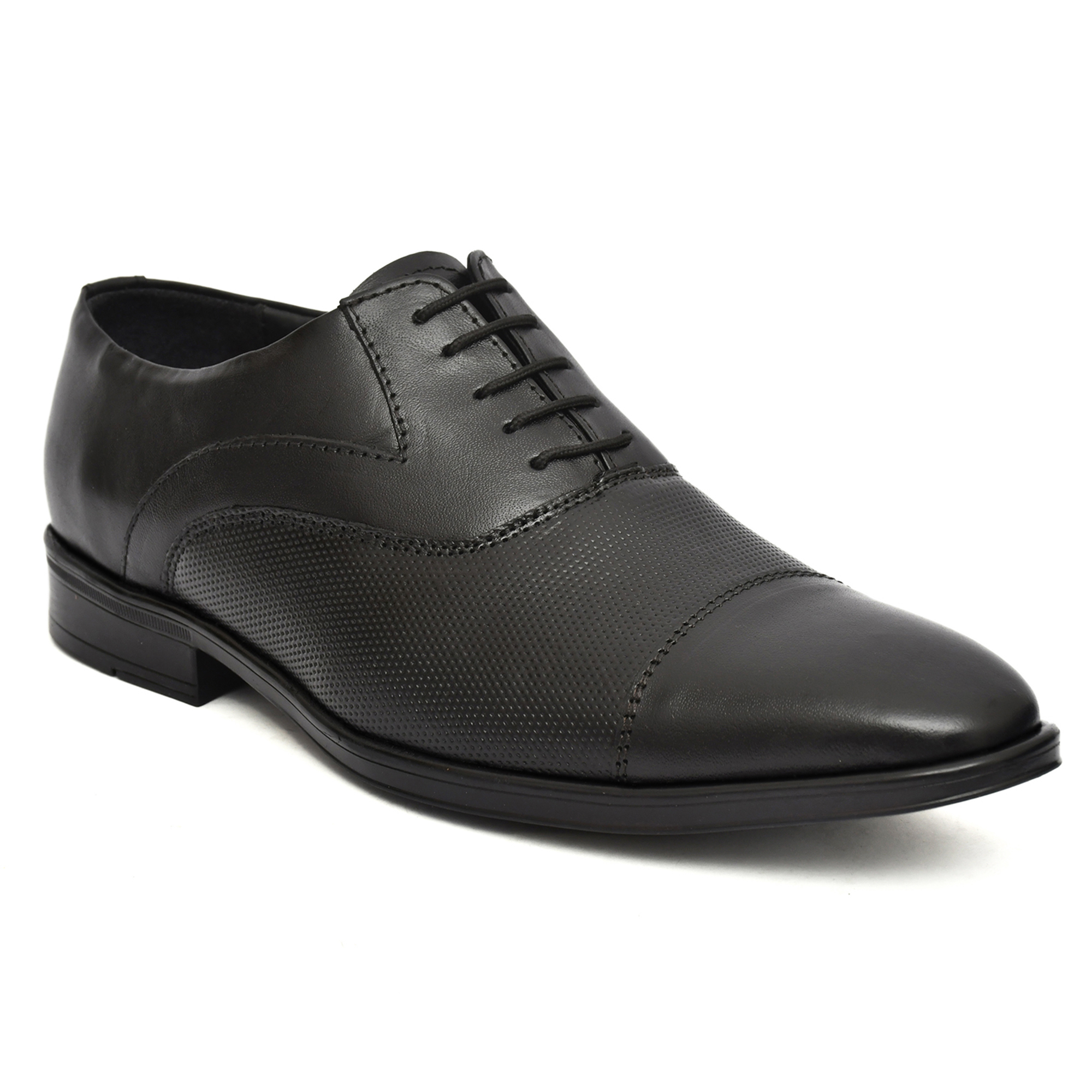 Black Leather Oxford Shoes for men with Memory foam footpad. Size: 5-11UK