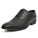 Black Leather Oxford Shoes for men with Memory foam footpad. Size: 5-11UK