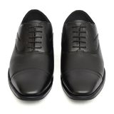 Black Leather Oxford Shoes for men with Memory foam footpad. Size: 5-11UK