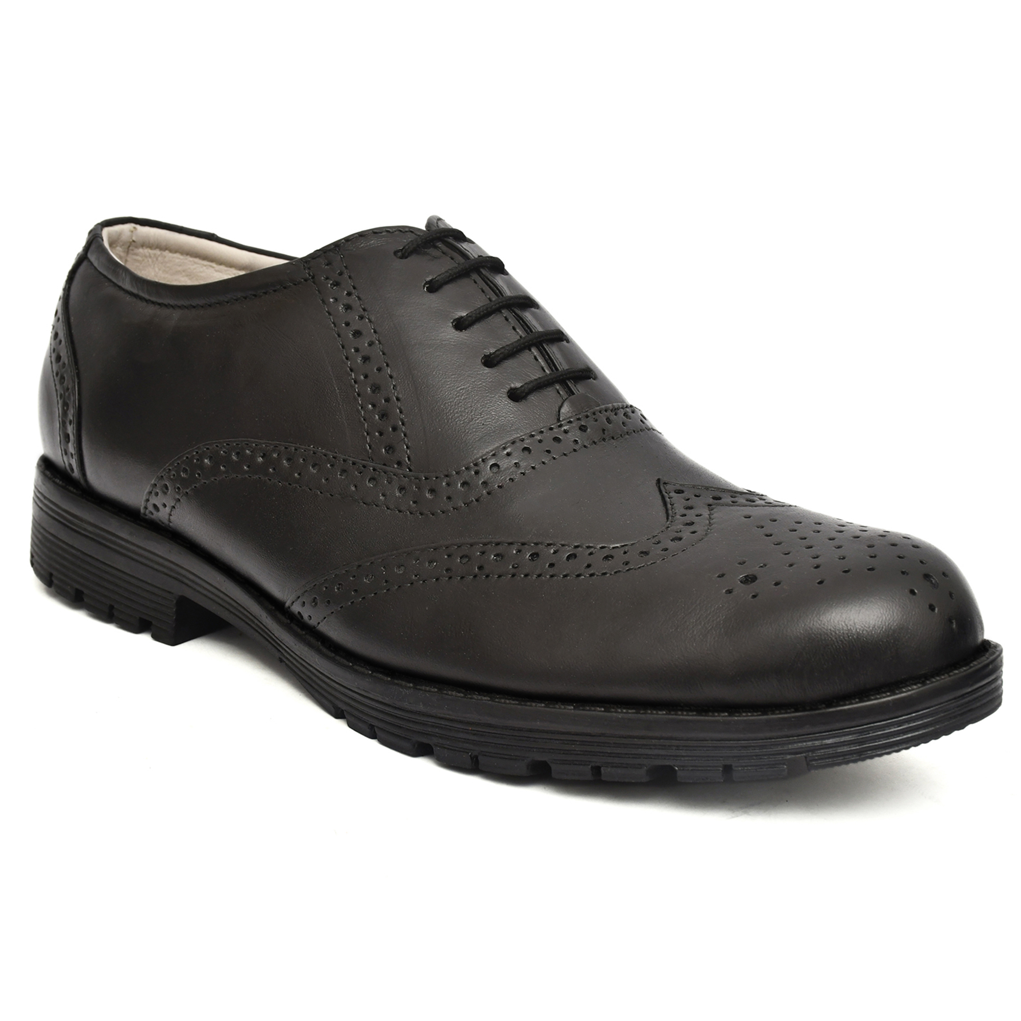 Safety Shoes : Buy Safety Formal Brogue Leather Shoes online at best prices @ factory prices in India. Article: S101-Black