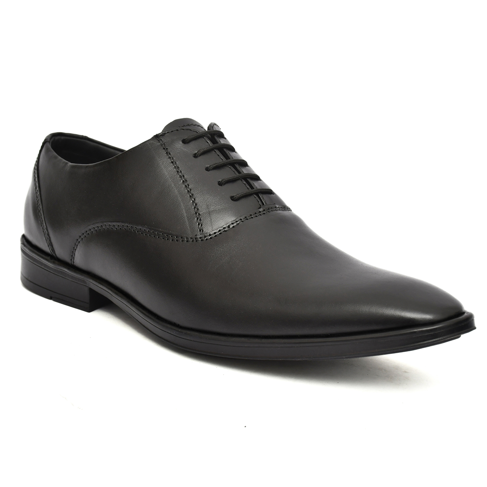 Leather Derby Shoes for men with Memory foam footpad. Article : AL04-Black