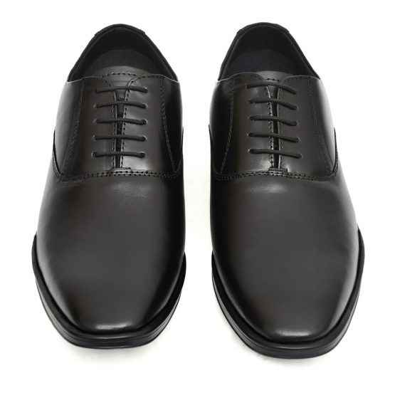 Leather Derby Shoes for men with Memory foam footpad. Article : AL04-Black