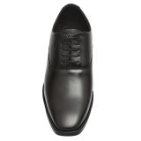 Leather Derby Shoes for men with Memory foam footpad. Article : AL04-Black