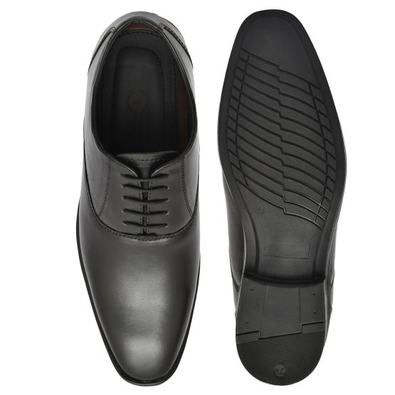 Leather Derby Shoes for men with Memory foam footpad. Article : AL04-Black