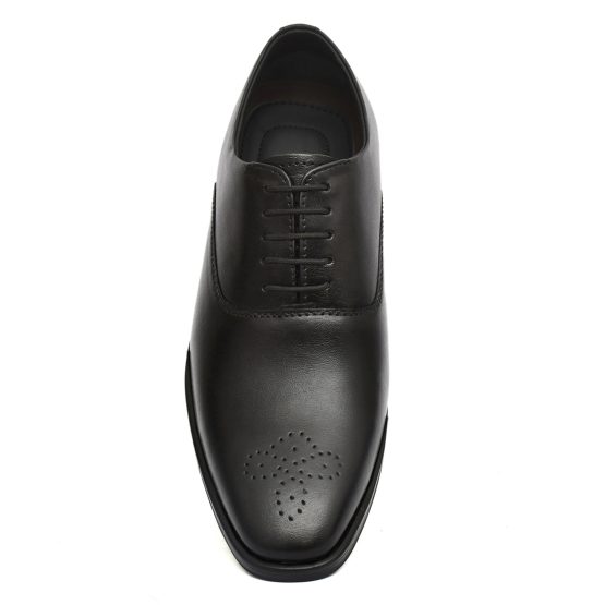 Leather Derby Shoes for men with Memory foam footpad. Article : AL02-Black