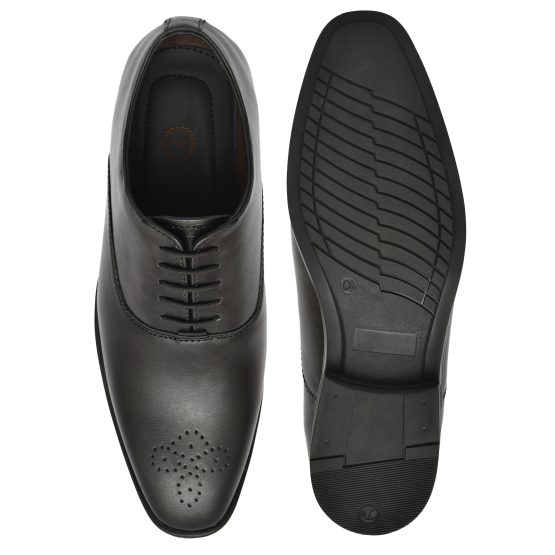 Leather Derby Shoes for men with Memory foam footpad. Article : AL02-Black