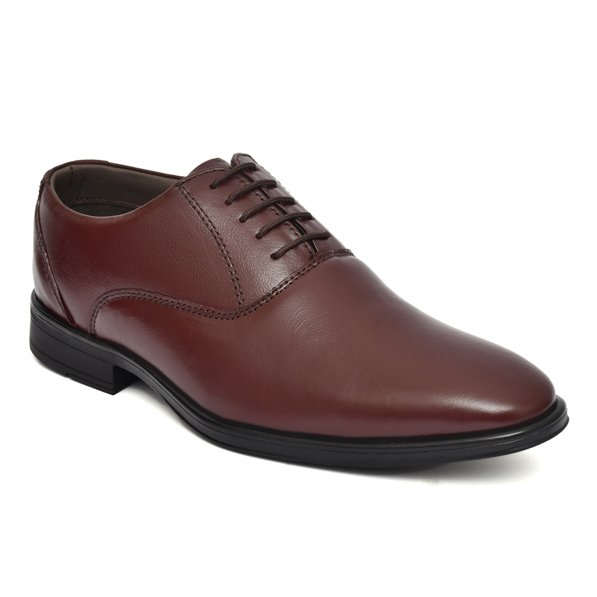 Wine Leather Derby Shoes for men with Memory foam footpad.