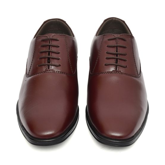 Wine Leather Derby Shoes for men with Memory foam footpad.