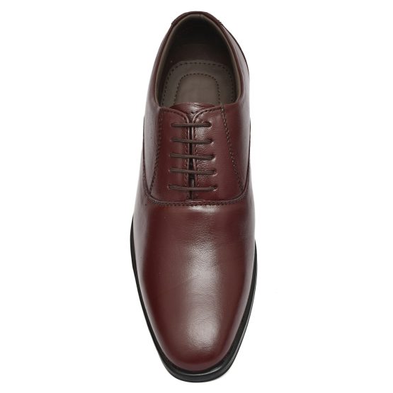 Wine Leather Derby Shoes for men with Memory foam footpad.