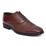 Wine Leather Oxford Shoes for men with Memory foam footpad.