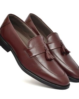 Leather Penny loafers with Tassel for Men with Memory foam footpad.