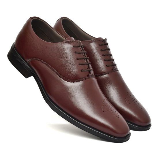 Leather Derby Shoes for men with Memory foam footpad.