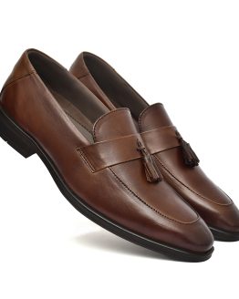 Leather Penny loafers with Tassel for Men with Memory foam footpad.