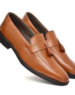 Leather Penny loafers with Tassel for Men with Memory foam footpad.